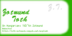 zotmund toth business card